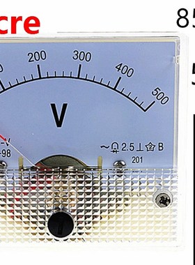 1PCS 85L1-V 500V AC Analog Voltmeter Panel Voltage Meter 64*