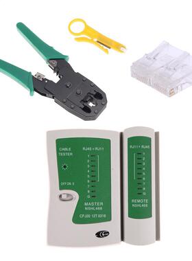 Cable Tester+Crimp Crimper+100 RJ45 CAT5 CAT5e Connector Plu