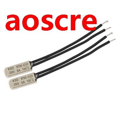2pcs KSD9700 NC Bimetal Thermostat Temperature Switch 100 De