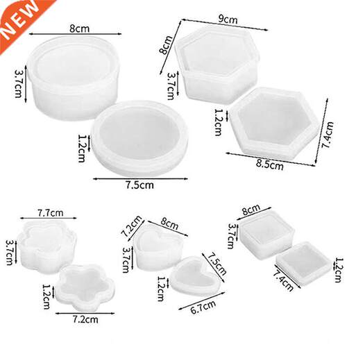 1Pc  Transparent Silicone Hexagon Jewellery Necklace Stor
