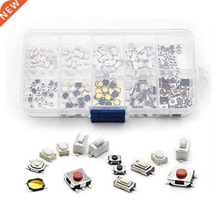 250Pcs 10-Types Tactile Push Button Switch Car Remote Contro