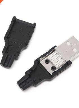 10 Sets DIY USB 2.0 Type A Male USB 4 Pin Plug Socket Connec