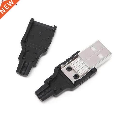 10 Sets DIY USB 2.0 Type A Male USB 4 Pin Plug Socket Connec