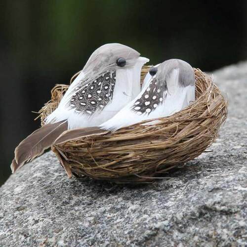 Home Decoration Artificial Foam Feather Bird Designer Weedi