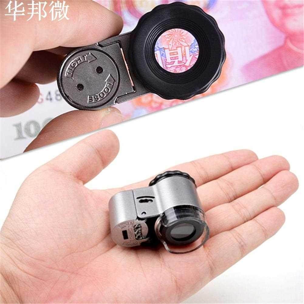9882A portable 50X LED Mini Microscope bijoux Loupe oeil Lou