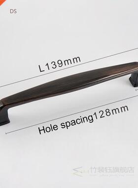 Matte black zinc alloy cabinet door handle kitchen cabinet d