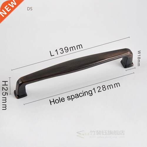 Matte black zinc alloy cabinet door handle kitchen cabinet d