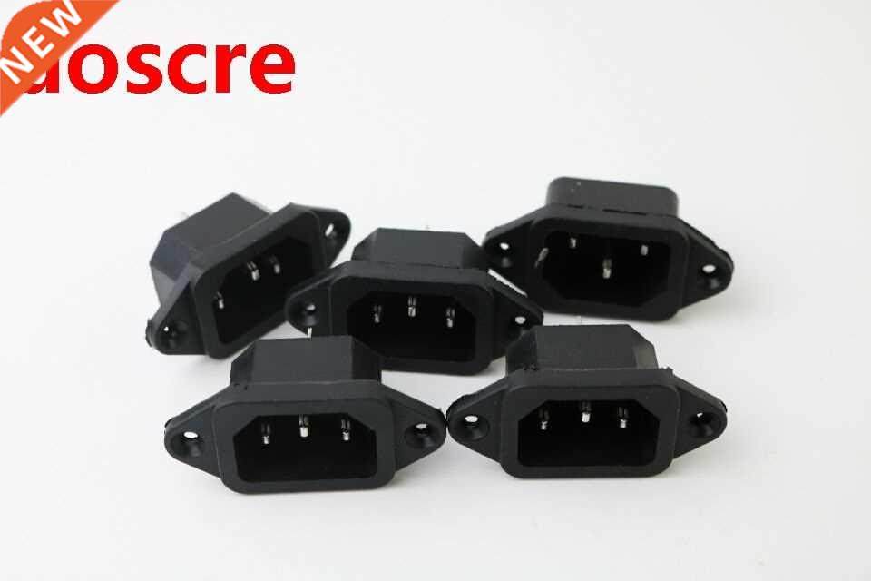 5 Pcs 3P IEC 320 C14 Male Plug Panel Power Inlet Sockets Con