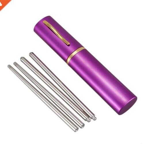 Aluminum Pen Shape Shell Stainless Steel Folding Travel Chop