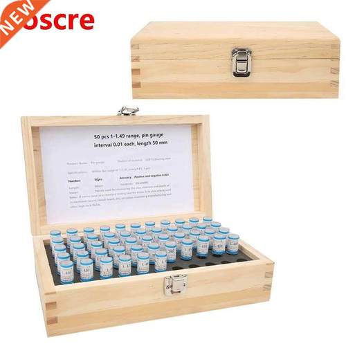 Caliber 50pcs 1-1 49mm Set Pin Gauge Pin 0 001mm Steel Tool