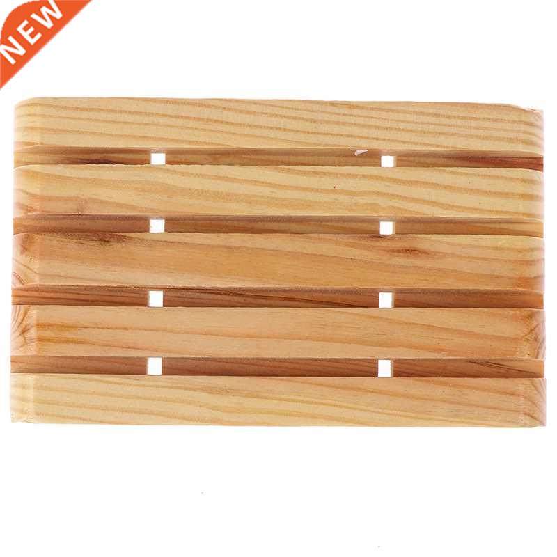 Portable Soap Dishes Creative Bamboo Manual Drain Soap Box B