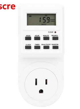 Electrical Time Control Switch Plug-in Timer Socket LCD Disp