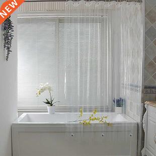 Clear Shower Curtain Waterproof White Plastic Bath Curtains