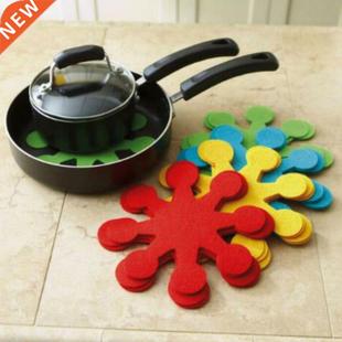 4Pcs Flower-Shaped Pots Pans Separator Scratchproof Protect