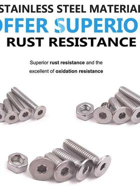 440pcs Allen Key Head Hex Socket Screw Set M M4 M5 Stainles