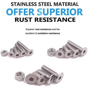 440pcs Allen Key Head Hex Socket Screw Set M M4 M5 Stainles