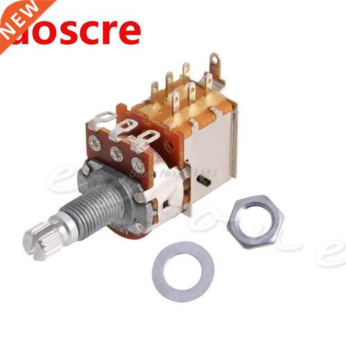 A500K Potentiometer Push Pull Switch Splined DPDT Pot Shaft1