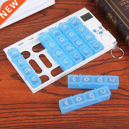 7 Days Pill Box Medicine Pill Case Organizer LED Timer Remin