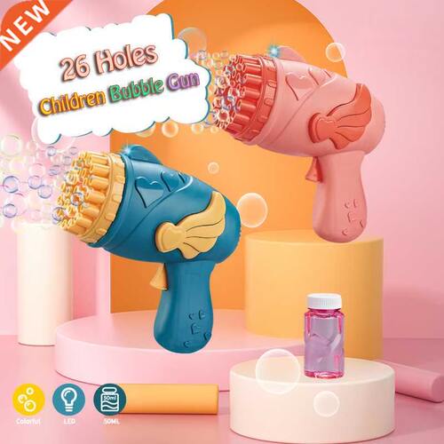 26 Holes Bubble hine with Bubble Solution Kids Summer Soa