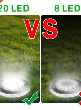 4pcs/lot 20LED Solar Lawn Lamp Outdoor Yard Buried Decoratio