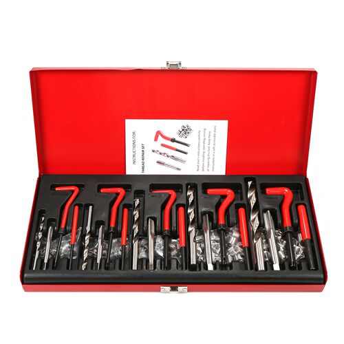 131Pcs Thread Repair Kit M5 M6 Metric8 Metric10 M12 Threaded