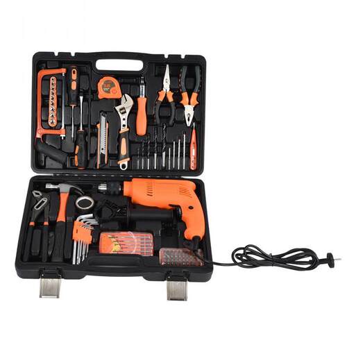Electric Impact Drill To Kit Screwdriver Knife Pliers Prof