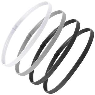 4 Pieces Thick Non-Slip Elastic Sport Headbands Hair Headban