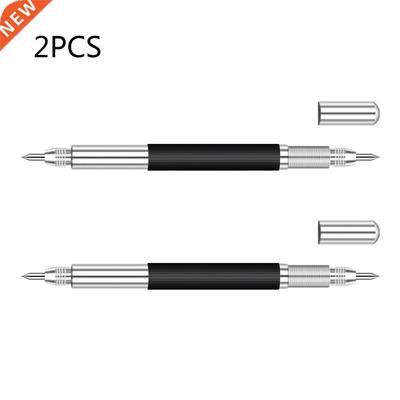2Pcs Tungsten Carbide Tip Scriber Marking Etching Pen Double