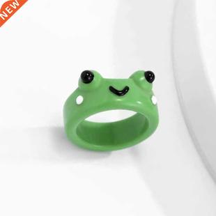 Cute Smile Frog Rings For Women Girls Funny Personality Whol