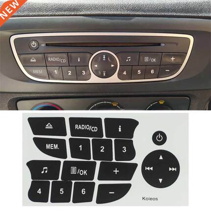 New Car Button Repair Stickers CD Radio Audio Button Repair