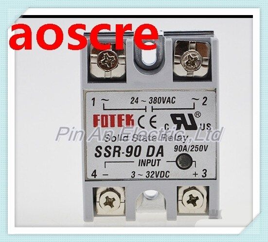Solid State Relay SSR-90DA DC-AC 90A 3-32VDC/24-380VAC