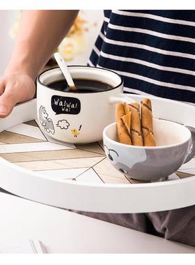 New 350ml Kawaii Shiba Inu Mug Cute Cartoon Ceramics Mug Wit