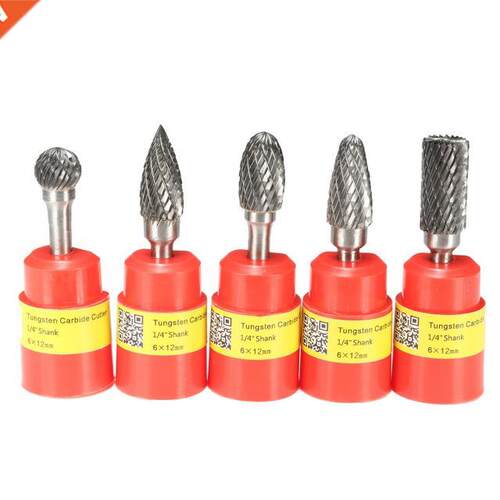 5Pcs/Set 12mm Head 6mm Shank Tungsten Carbde Rotary Pont B