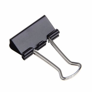 48 pcs 25mm Black Metal Binder Clips File Paper Clip Documen