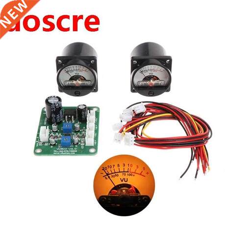 2 Pcs VU Panel Meter Warm Back Light Recording+Durable Drive