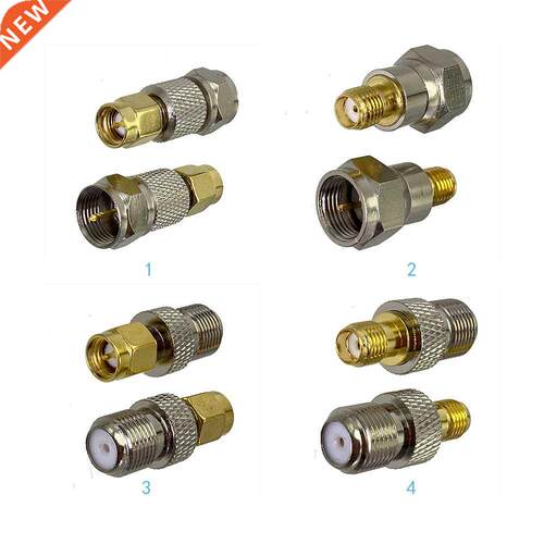 1pcs Connector Adapter F TV to SMA Male Plug & Femal