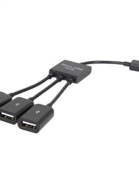 3 in1 Multi-function Dual Micro USB Host OTG Hub Adapter Cab