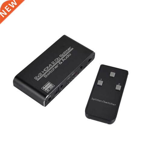 HDMI Switch 4K 60Hz HDMI Splitter,2 in 2 Out with IR Remote