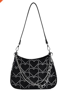 Shoulder Bags for Women Black Heart Luxury Bag Handbag Versa