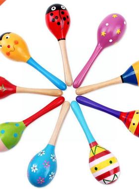 1pc Wood Sand Hammer Corful Musical Instruments Baby Child