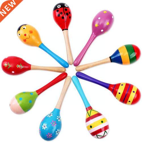 1pc Wood Sand Hammer Corful Musical Instruments Baby Child