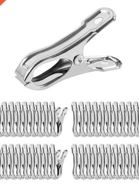 100 PCS Clothes Clips Garden Clips,Greenhouse Clamps Stainle