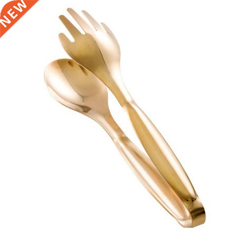 Stainless Steel Food Tongs Gold Kitchen Utensils Buffet Cook