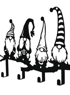 Metal Gnome Key Holder Wall Mounted Faceless Elf Key Rack wi