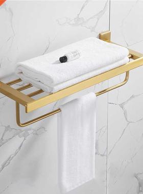 Bathroom Accessores Set Brushed Gold Bathroom Shelf,Towel R