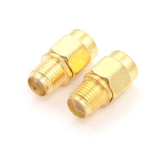 2 Pieces RF SMA Connector RP SMA Female to SMA Male Plug Con