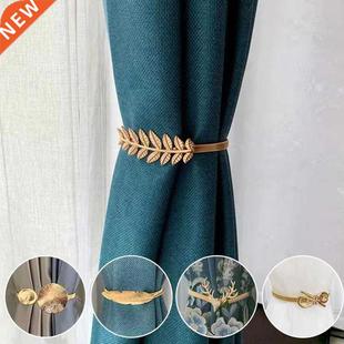 Pearl Elk Leaves Curtain Clip Curtains Holders Tieback Buckl