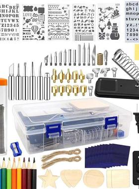DIY wood burning kit 95 pcs welding heat transfer pen with