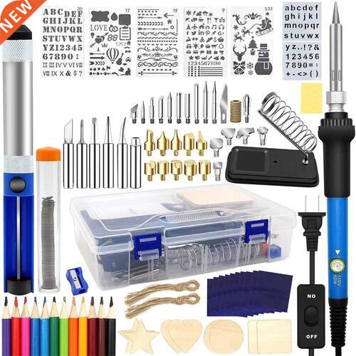 DIY wood burning kit 95 pcs welding heat transfer pen with