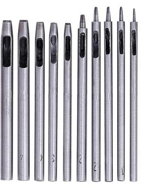 10pcs/set DIY Handmade Round Hollow Drilling Leather Punchin